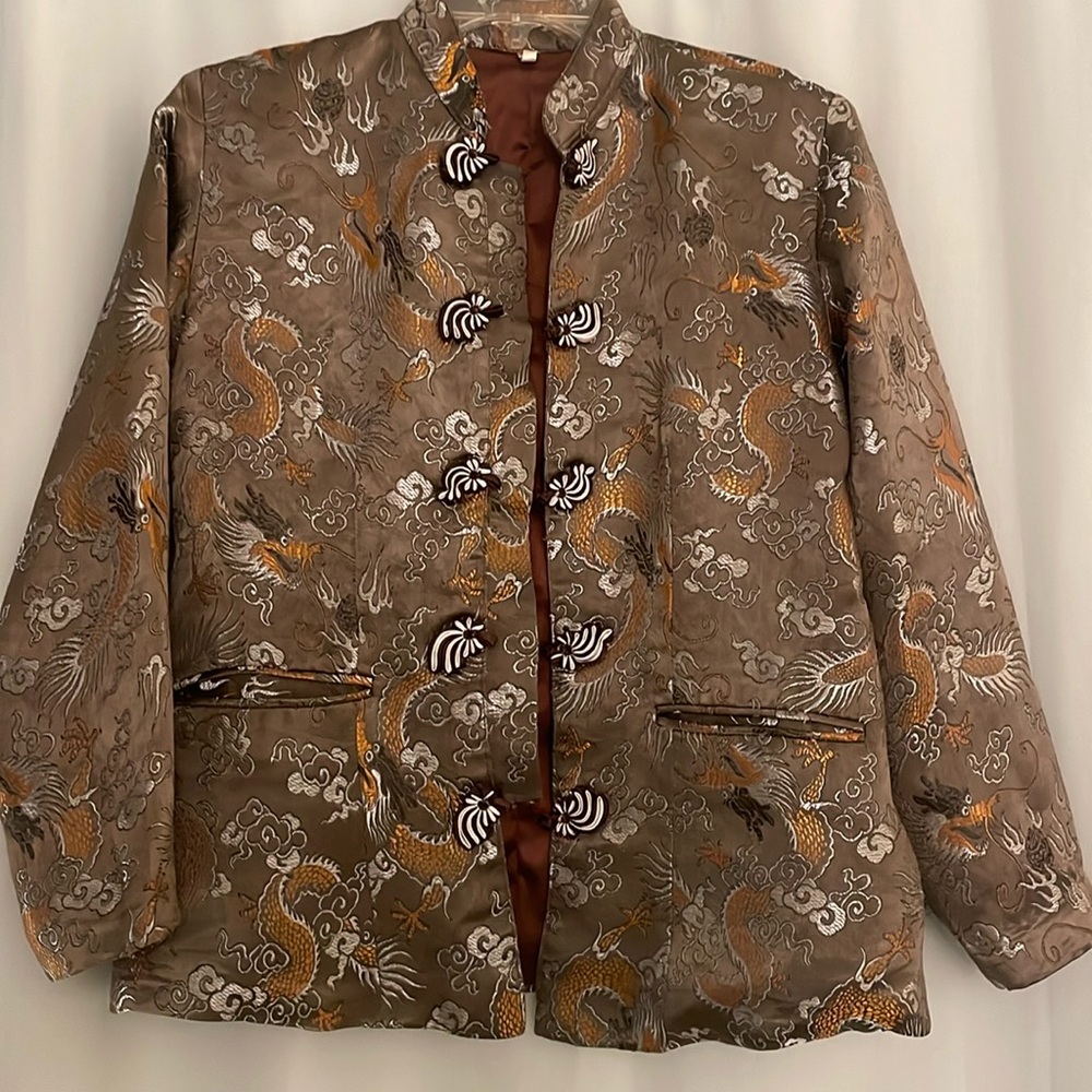 3 for $25! Asian Dragon Print Women’s Jacket,‎  Size L